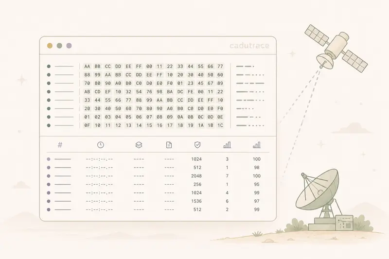 Screenshot of cadutrace